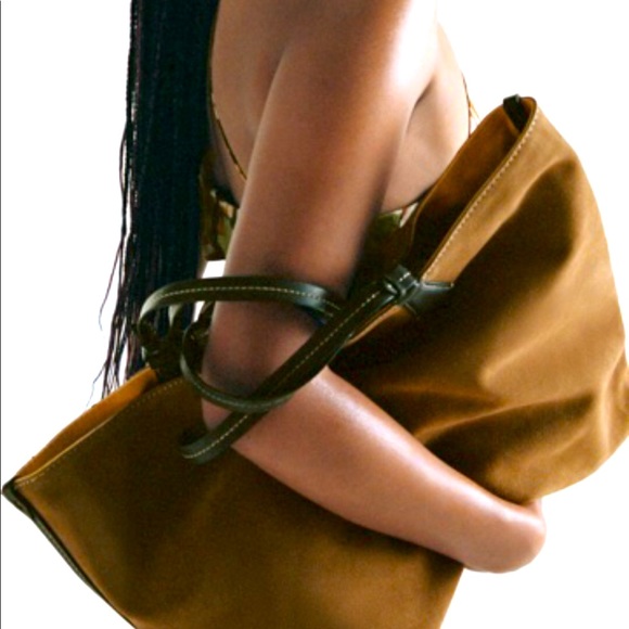 Zara NWT Reversible Split Leather Tote bag - Picture 1 of 11